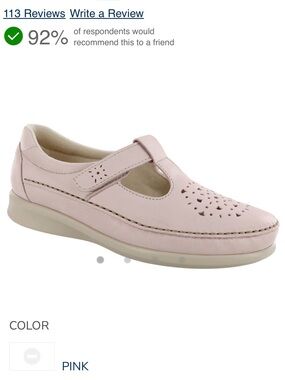 SAS Willow Pink Leather Mary Jane Loafer Size 8M Comfort Shoes NEW